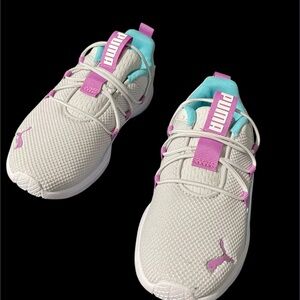 Puma Pink and White Sneakers with Breathable Mesh